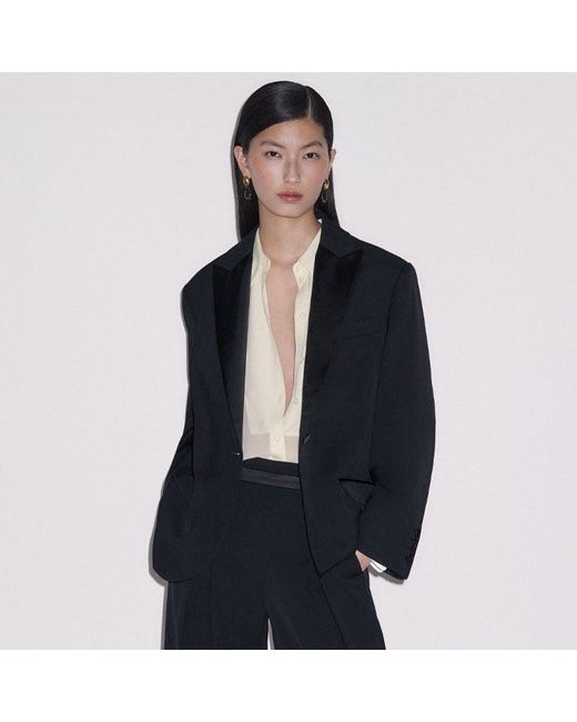ME+EM Black Tapered Tux Pant