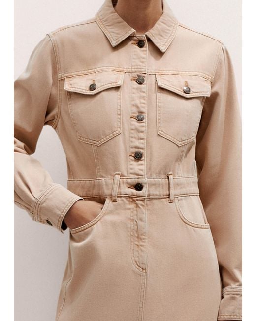 ME+EM Natural Shirt Midi Dress