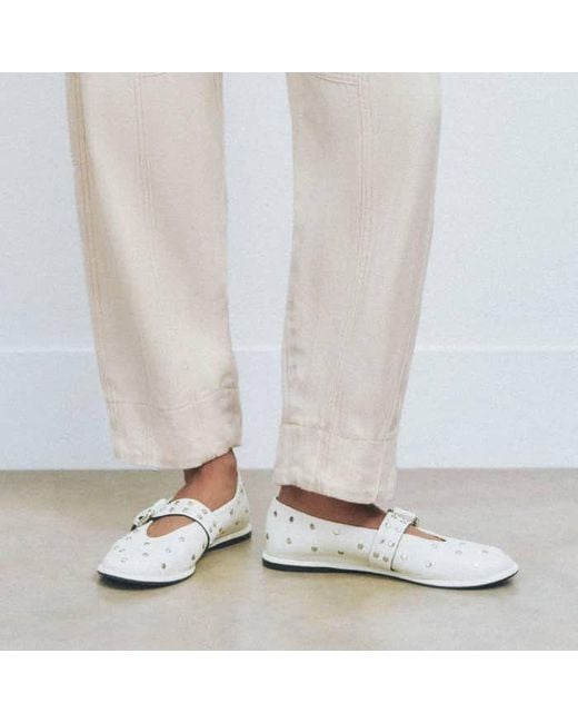 ME+EM White Cotton Herringbone Utility Jumpsuit