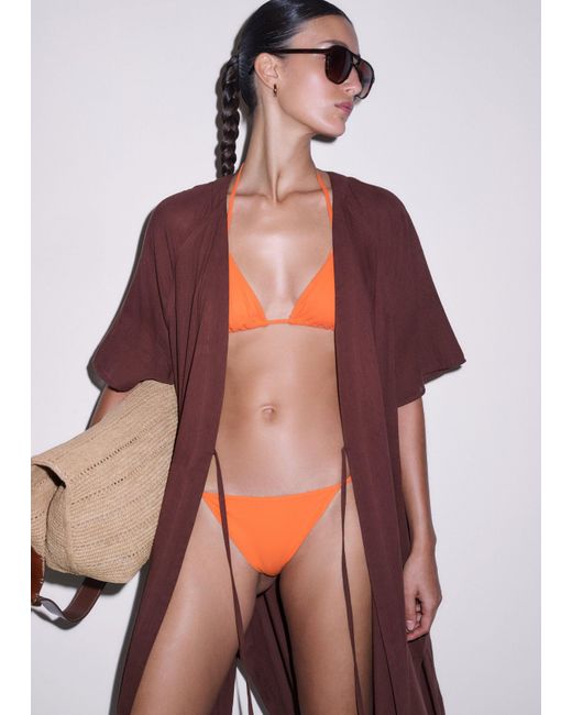 ME+EM Gray Adjustable Triangle Bikini Top