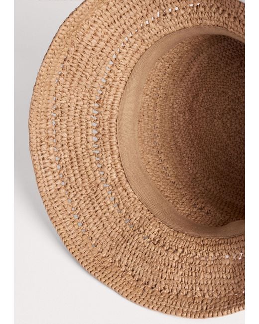 ME+EM Black Raffia Bucket Hat