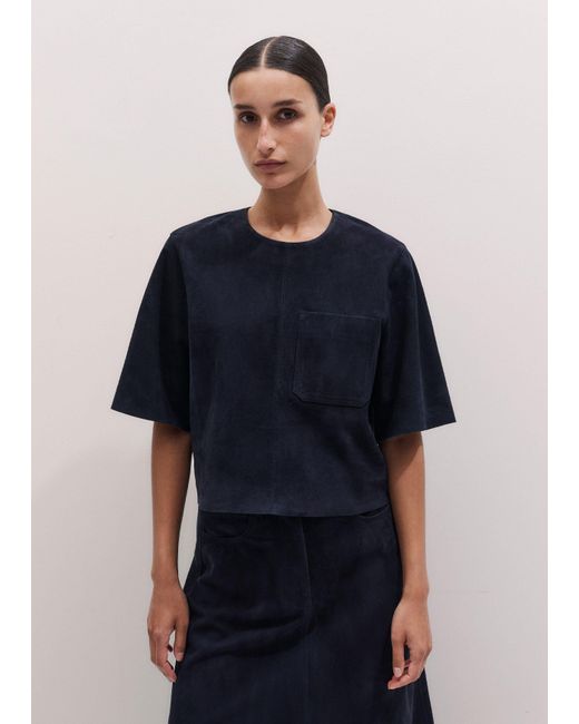 ME+EM Blue Luxe Boxy T-Shirt