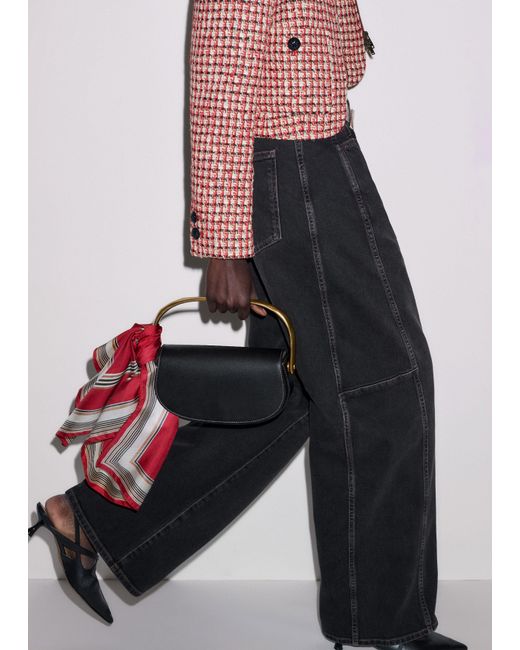 ME+EM Black Exaggerated Tapered Jean
