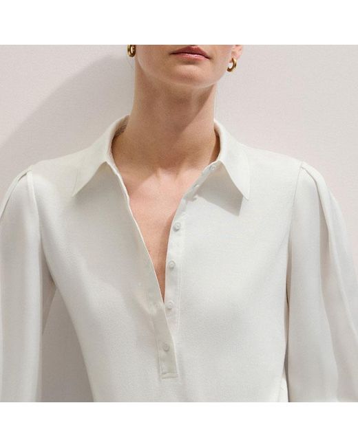 ME+EM Natural Fluid Sleeve Layering Blouse