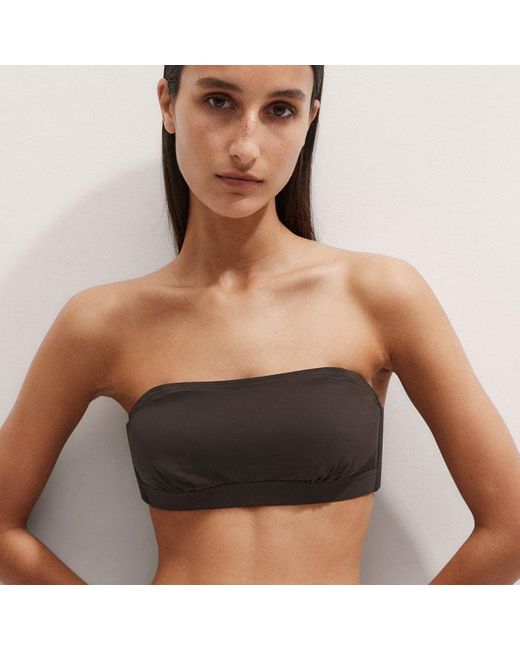 ME+EM Black Square Neck Bikini Top