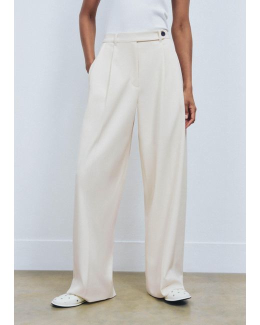 ME+EM White Tailored Exaggerated Tapered Trouser