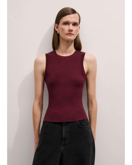 ME+EM Red Barely There Slim Tank