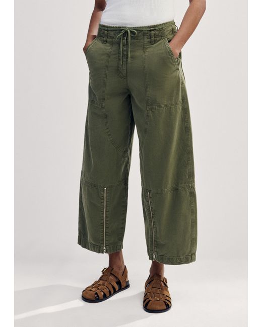 ME+EM Green Casual Crop Trouser