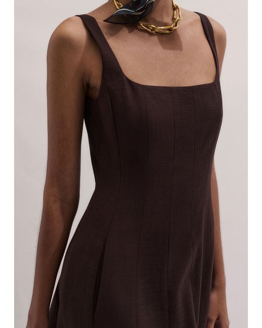 ME+EM Natural Contour Seamed Maxi Dress