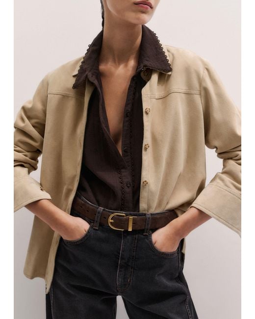 ME+EM Multicolor Cheesecloth Trim Detail Blouse