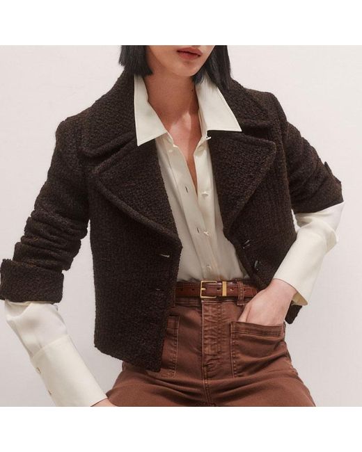 ME+EM Brown Patch Front Subtle Flare Jean