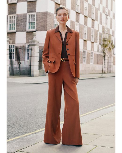 ME+EM White Super Wide Tailored Trouser