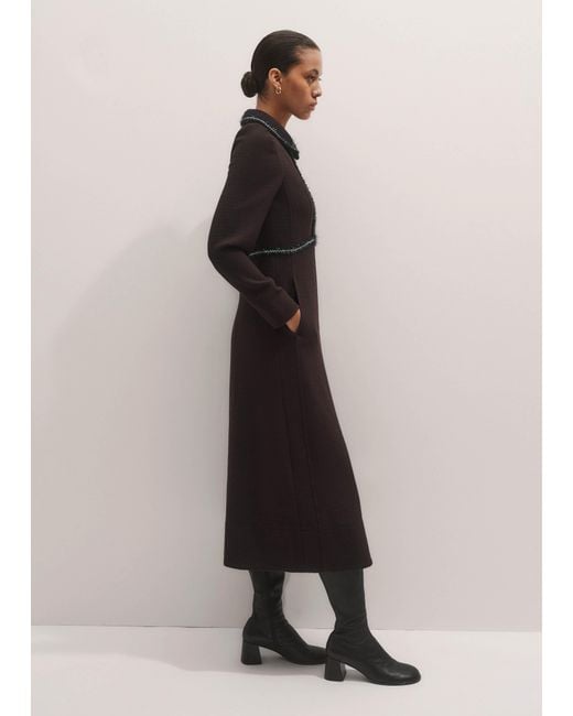 ME+EM Multicolor Textured Midi Dress