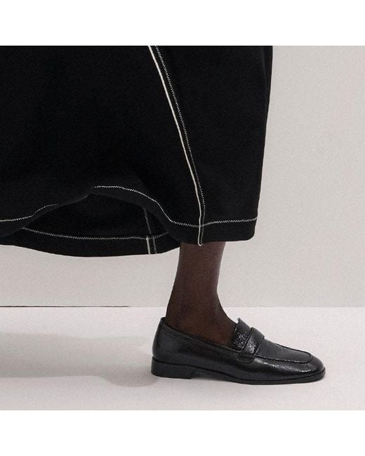 ME+EM Black Stitch Detail Fit And Flare Midi Dress