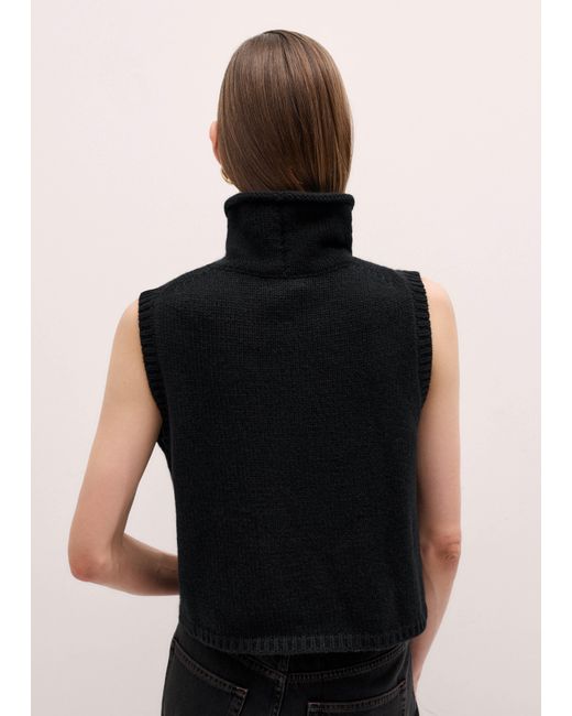 ME+EM Black Crop Sweater Vest