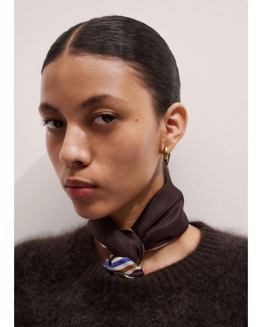 ME+EM Natural Multi Border Scarf