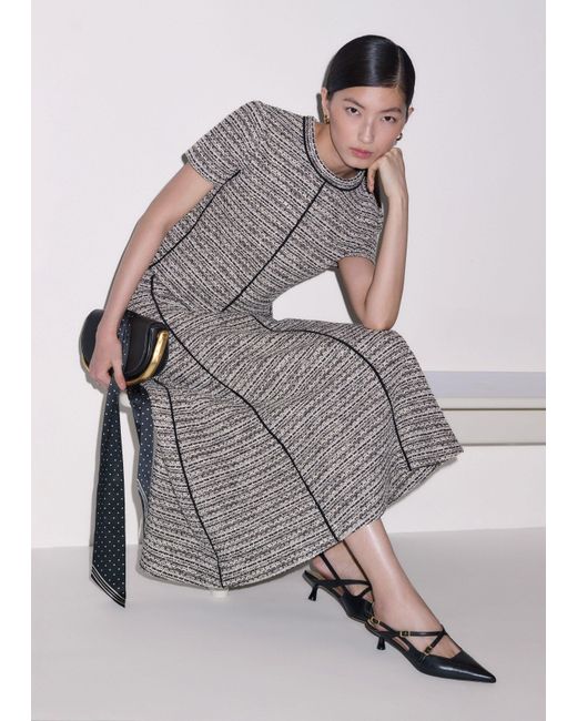 ME+EM Gray Soft Tweed Tee