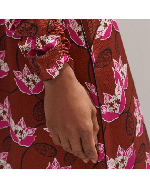 ME+EM Pink Waterlily Print Maxi Dress + Belt
