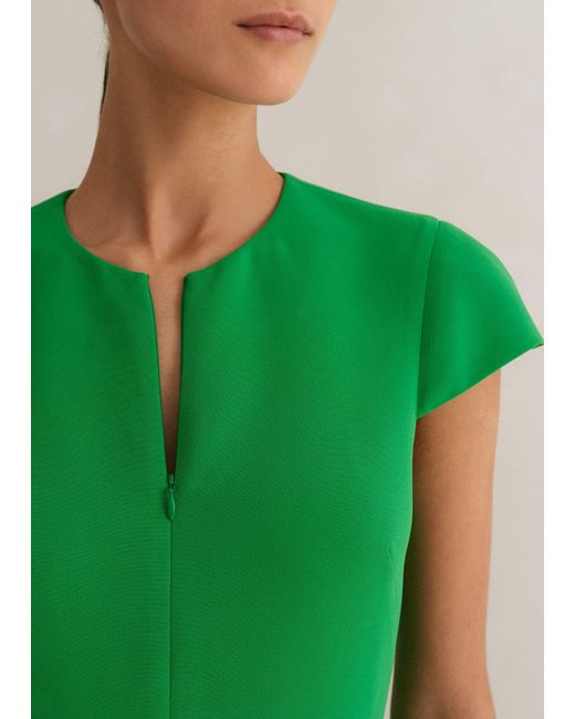ME+EM Fluid Crepe Volant Statement Maxi Dress Spring in Green | Lyst UK