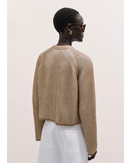ME+EM Multicolor Soft Touch Rib Cardigan Camel-Soft