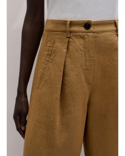 ME+EM Green Textured Barrel Leg Trouser