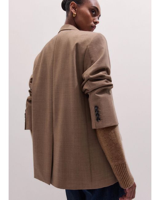 ME+EM Natural Oversized Blazer