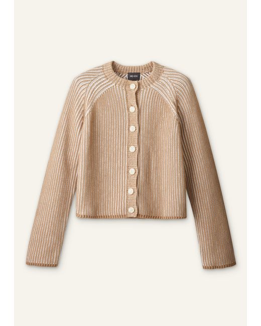ME+EM Multicolor Soft Touch Rib Cardigan Camel-Soft