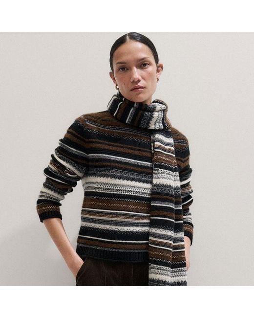 ME+EM Multicolor Textured Stitch Scarf