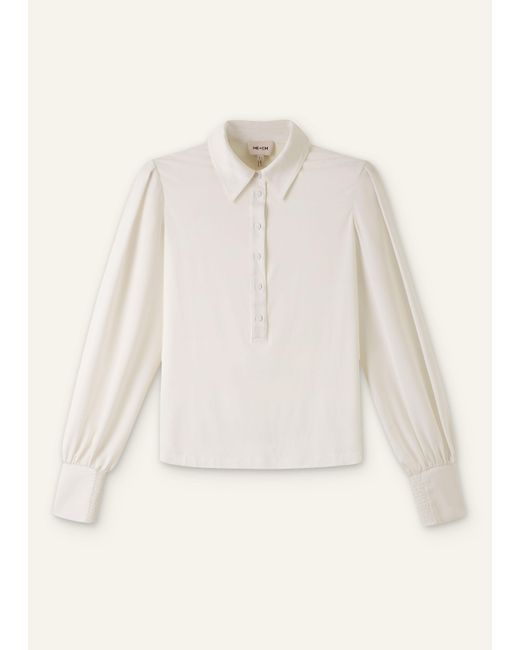 ME+EM Natural Fluid Sleeve Layering Blouse