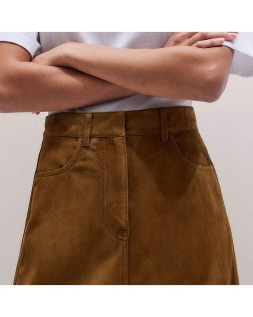 ME+EM White Luxe A-Line Maxi Skirt