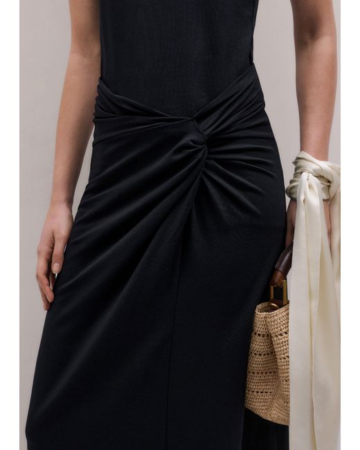 ME+EM Blue Knot Detail Maxi Skirt