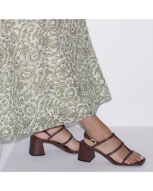 ME+EM Multicolor Silk Cotton Entangled Lace Print Maxi V Neck Dress-Light Cream