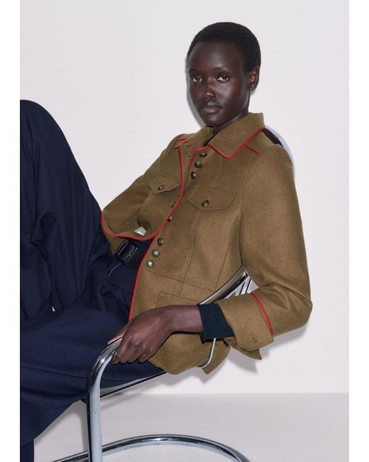 ME+EM Natural Slim Fit Piped Utility Jacket