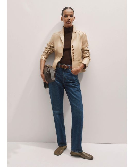 ME+EM Multicolor Stripe Leather Belt
