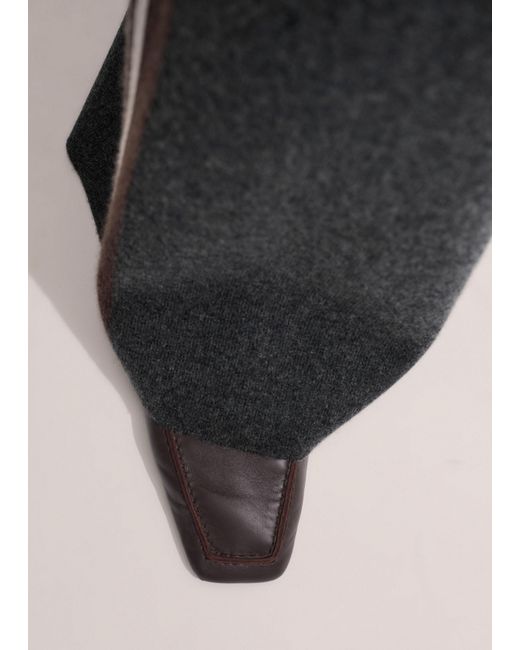 ME+EM Black Square Toe Soft Loafer