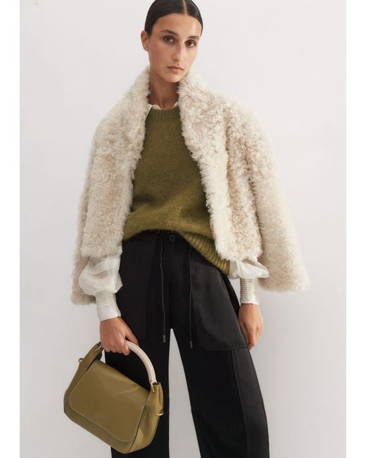 ME+EM Natural Resin Handle Crossbody Bag