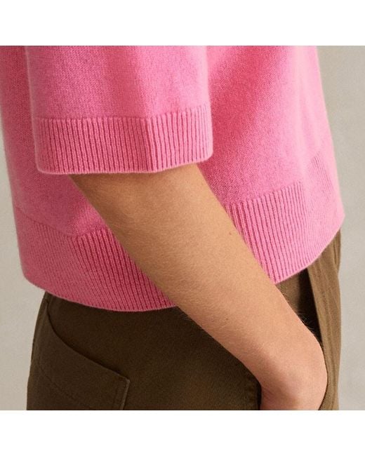 ME+EM Pink Cashmere Relaxed Crop Tee