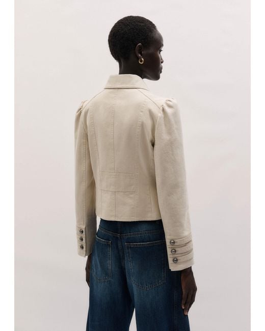 ME+EM Blue Short Military Jacket