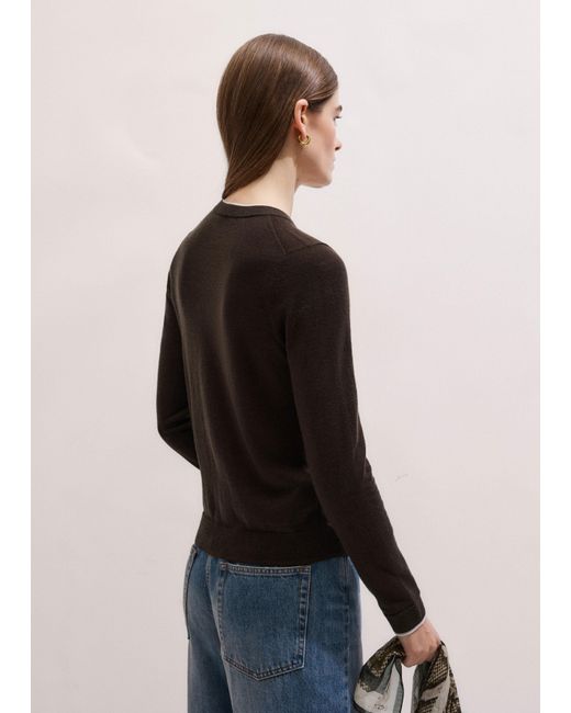 ME+EM Multicolor Barely There Contrast Slim Cardigan