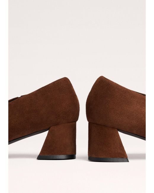 ME+EM Brown High Front Block Heel
