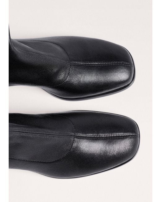 ME+EM Black Low Block High Ankle Stretch Boot