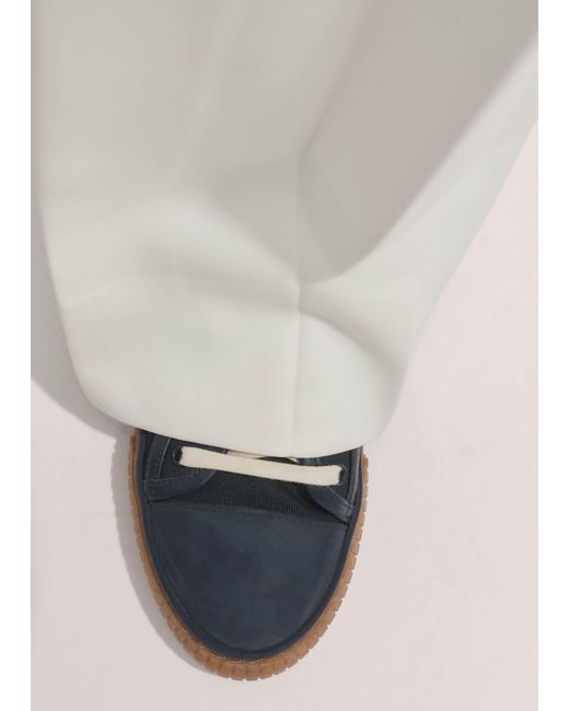 ME+EM Blue Canvas Low Top Sneaker