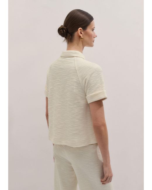 ME+EM Natural Textured Jersey Swing Top