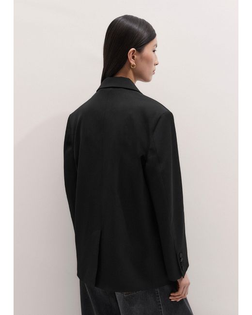 ME+EM Black Intelligently Oversized Tux Jacket