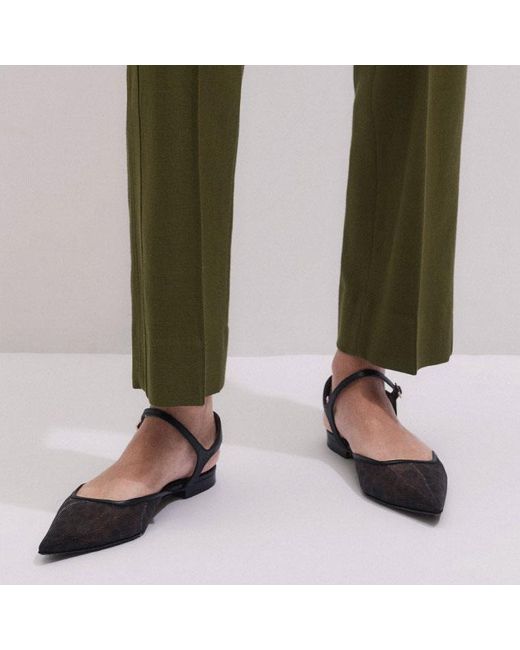 ME+EM Green Slim Crop Pant