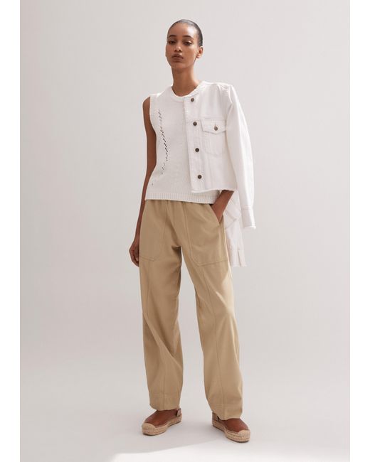 ME+EM Natural Pull-on Casual Trouser