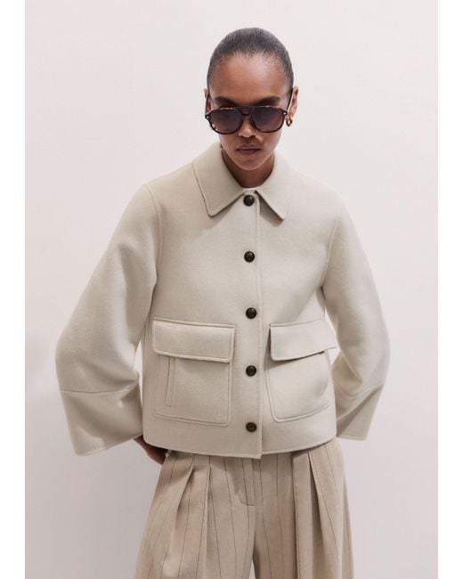 ME+EM Natural Double Face Swing Jacket
