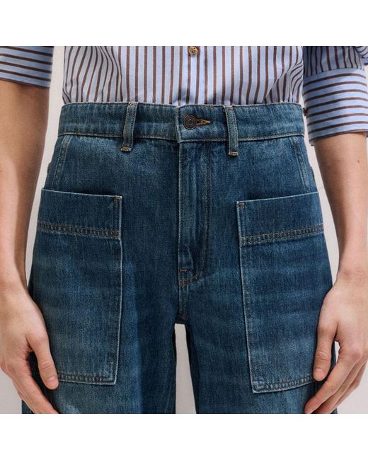 ME+EM Blue Patch Pocket Engineered Jean