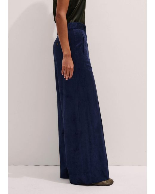 ME+EM Blue Luxe Cord Pant