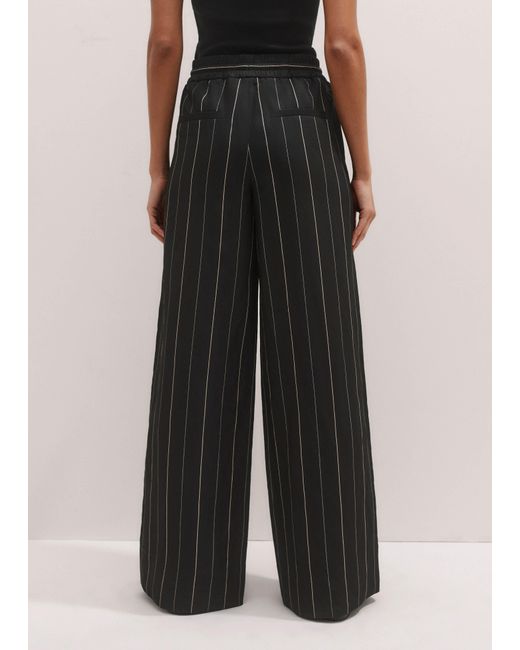 ME+EM Black Fluid Stripe Track Pant